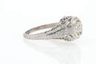 GIA Certified 3/4 Carat Diamond Art Deco Antique Filigree Engagement Ring