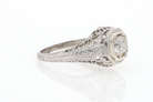 GIA Certified 3/4 Carat Diamond Art Deco Antique Filigree Engagement Ring