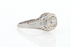 GIA Certified 3/4 Carat Diamond Art Deco Antique Filigree Engagement Ring