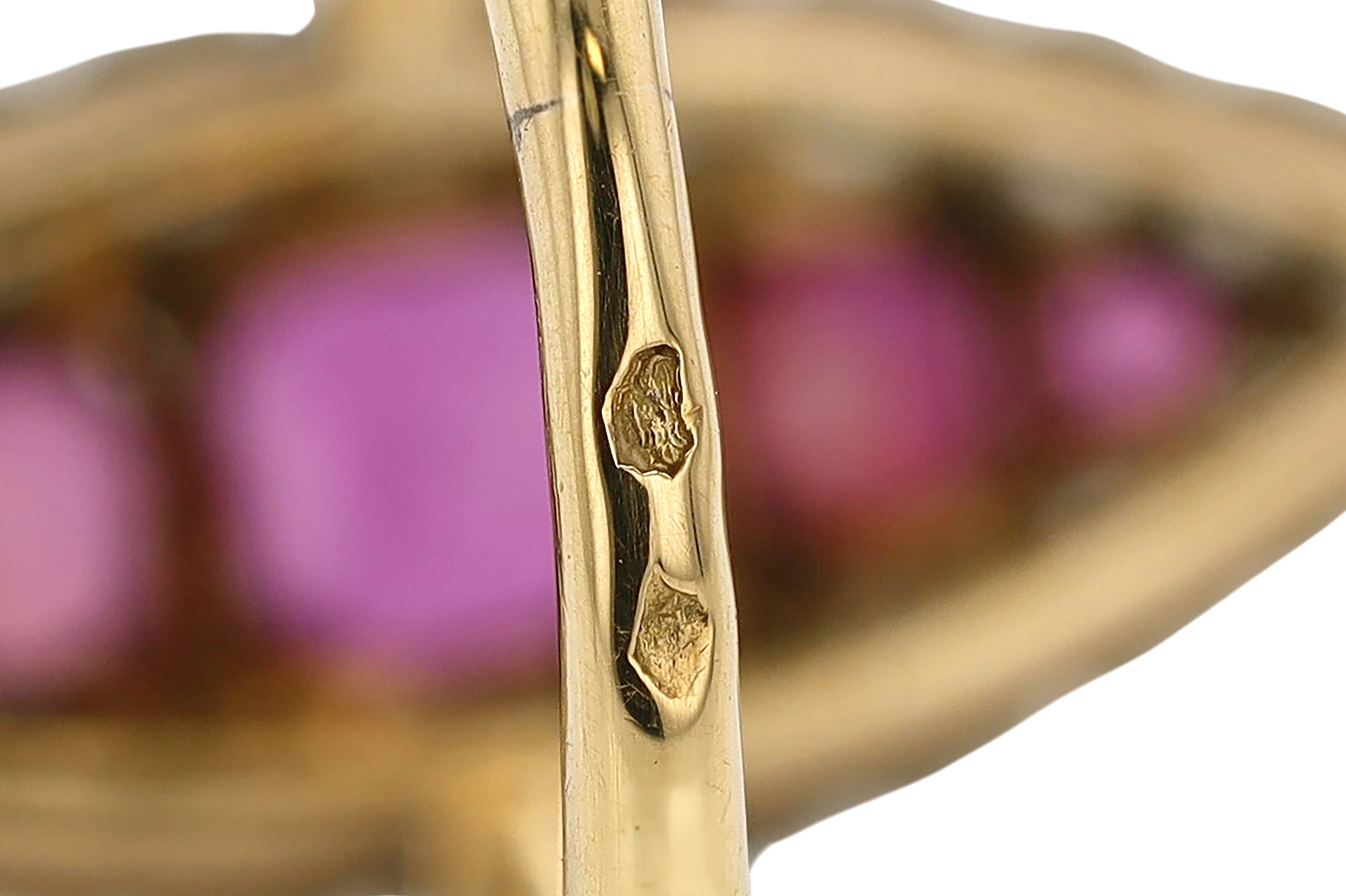 GIA Certified Antique Victorian Ruby & Diamond Navette Ring