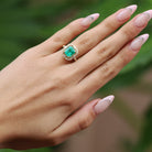 GIA Certified Colombian Emerald Art Deco Revival Ring