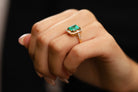 GIA Certified Colombian Emerald Art Deco Revival Ring