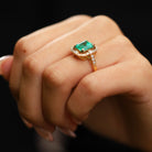 GIA Certified Colombian Emerald Art Deco Revival Ring