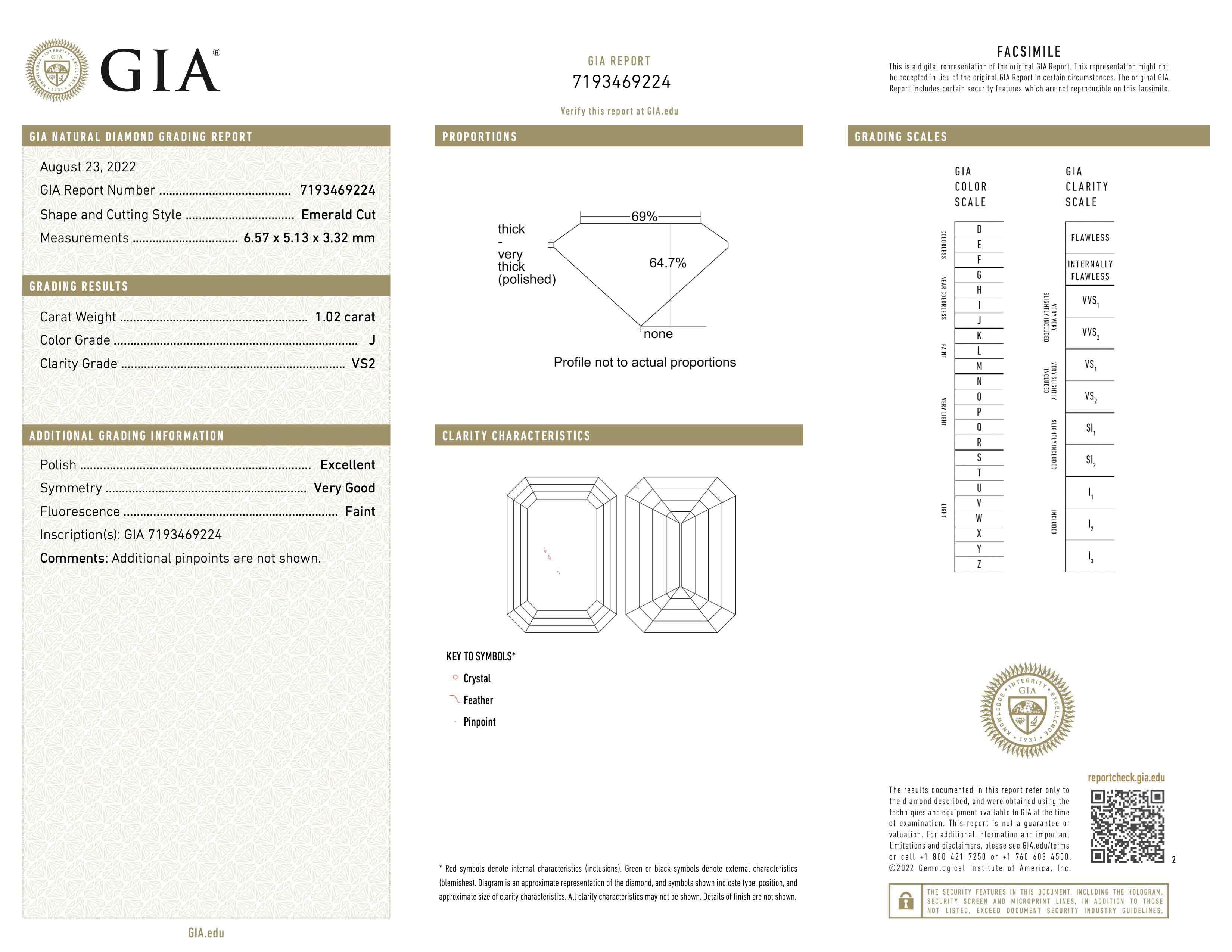 GIA Certified Contemporary 1 Carat Diamond Engagement Ring