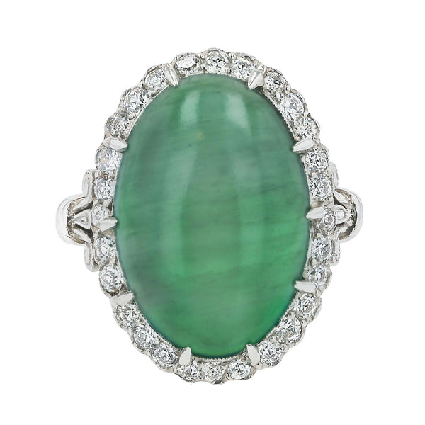 Vintage GIA Certified 8 Carat Imperial Jade Ring