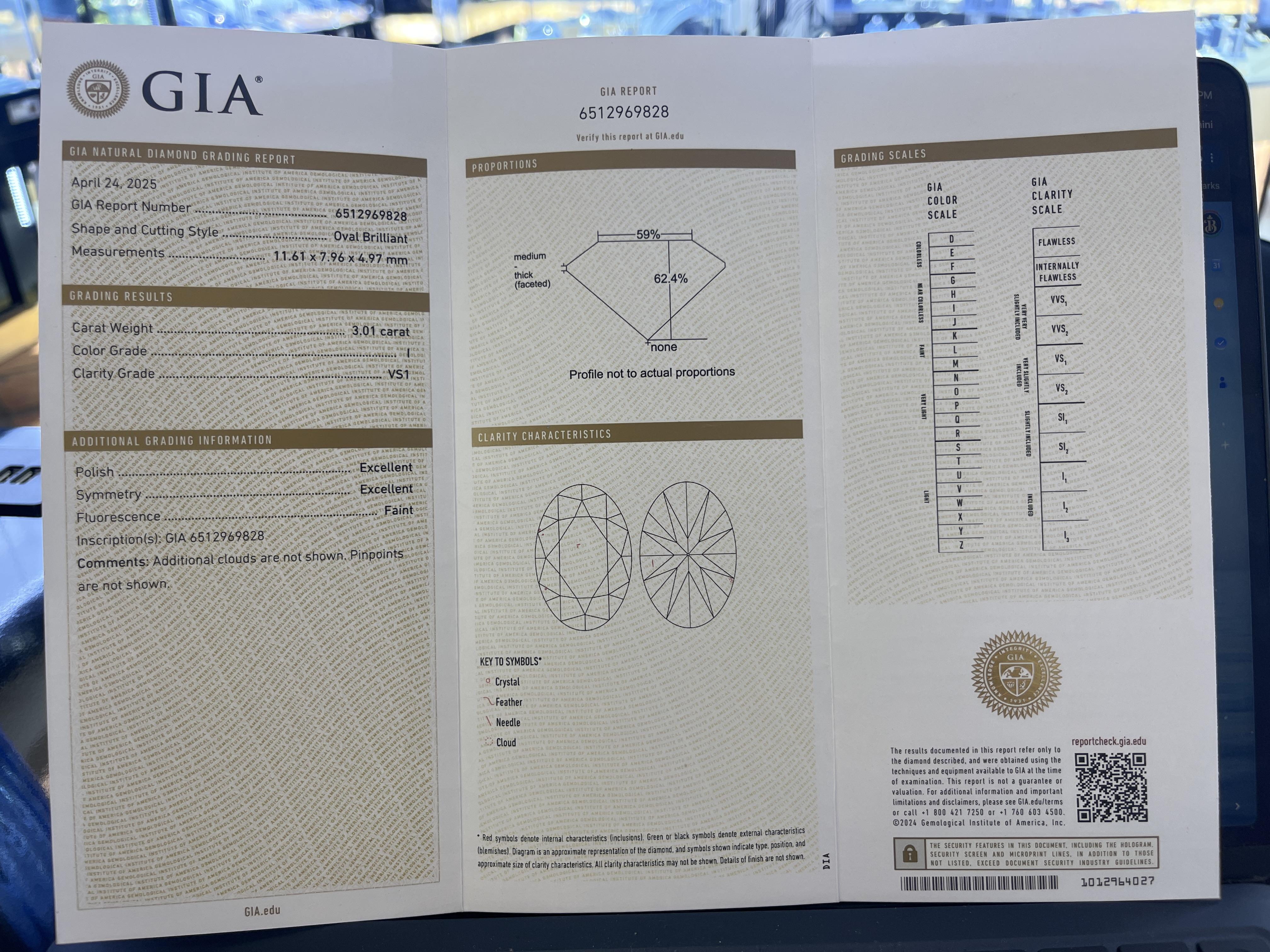 GIA Certified 3.01 CT Oval Natural Diamond 18k Gold Solitaire Engagement Ring
