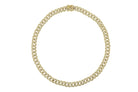 Italian 18.37 Carat Pavé Diamond & 14k Gold Cuban Link Necklace