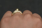 Italian Hammered 14K Gold Snake Ring