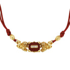 Kieselstein-Cord 18 Karat Gold Foo Dog Carnelian & Diamond Necklace