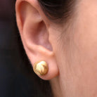 Italian Designer Marco Bicego 18k Gold Africa Stud Ball Earrings