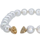 Large South Sea Pearl Necklace Strand With 18k Diamond Clasp