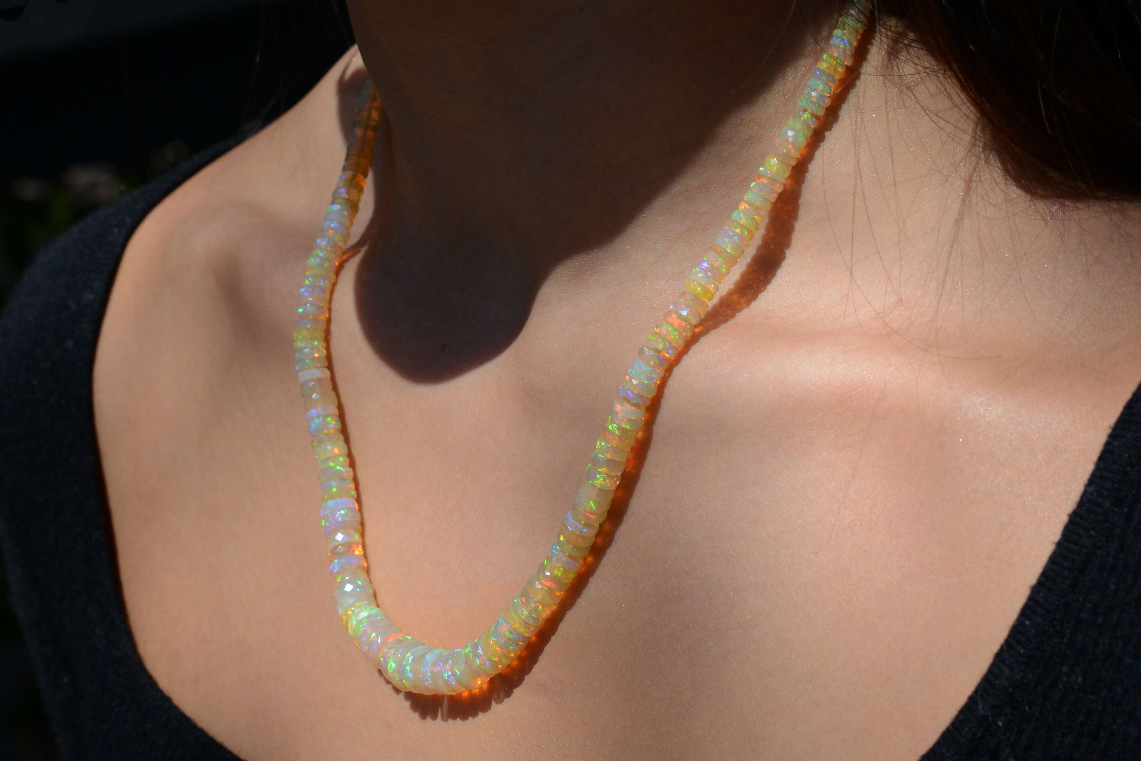 New 42 Carat Opal Beads Necklace