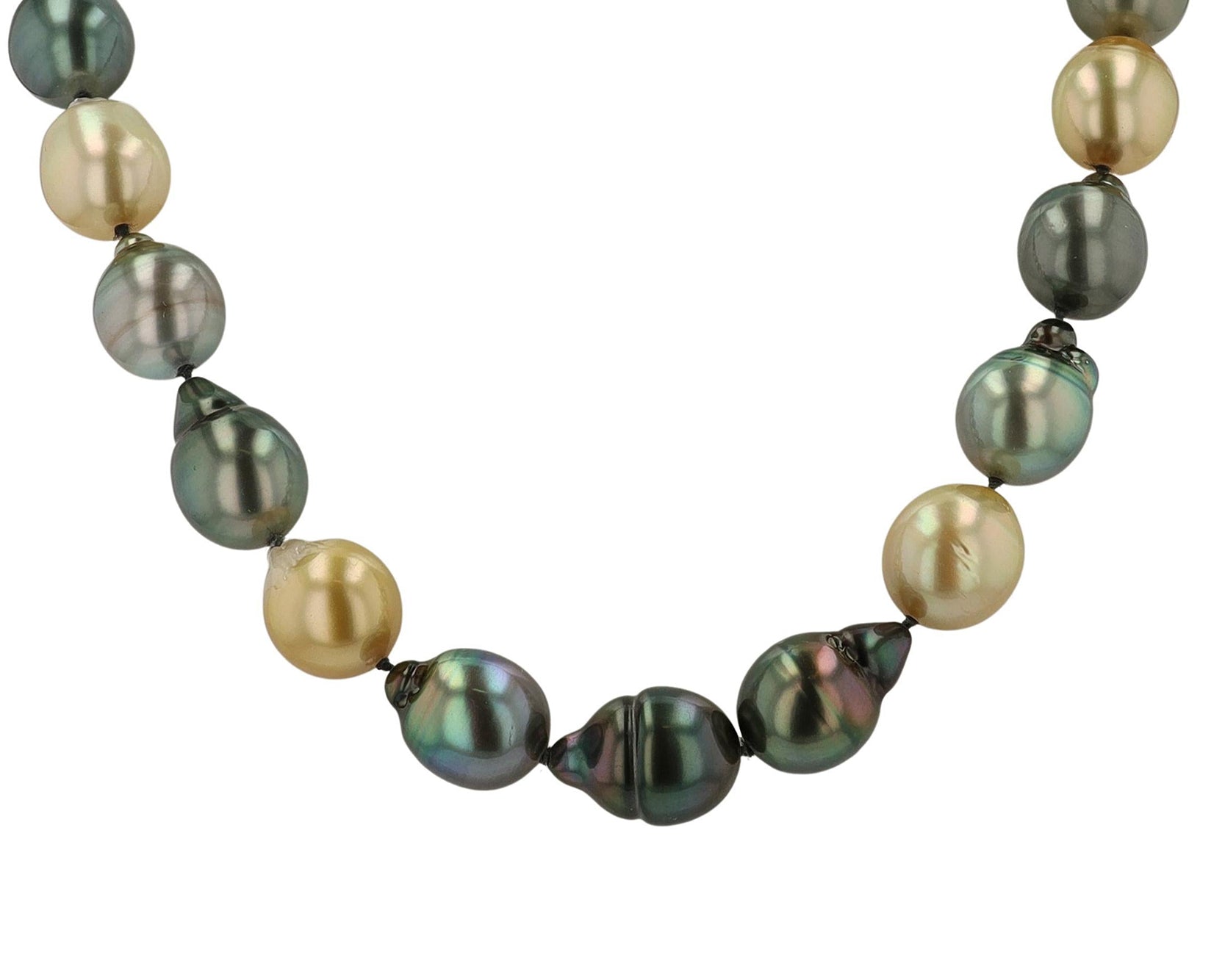 Golden and Tahitian Pearl Necklace