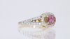 Designer Padparadscha Sapphire and Diamond Engagement Ring GIL Certified No Heat