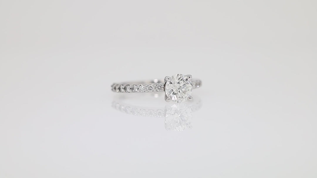 GIA Certified 0.80 carat Round Brilliant Cut Solitaire Diamond Ring