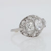 Elegant Edwardian GIA Diamond 3 Stone 4 Carat Engagement Ring