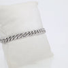 Designer Diamond 14k White Gold Cuban Link Bracelet