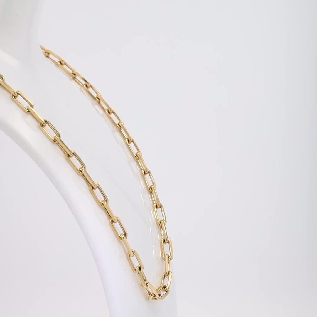 Santos de Cartier 18k Gold Paperclip Necklace Medium Model