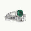 Art Deco 1930's Tiffany & Co GIA Certified Diamond & Emerald Toi Et Moi Ring