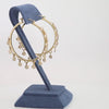 Designer Sonia B Diamond Dangle 14k Gold Hoop Earrings