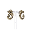 Vintage Signed Italian Gold Equestrian Horse Earrings