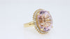 30 Carat Kunzite and Diamond Ring Converts To A Necklace