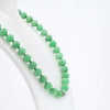 Vintage Untreated Jade Beads and Diamond Clasp Necklace