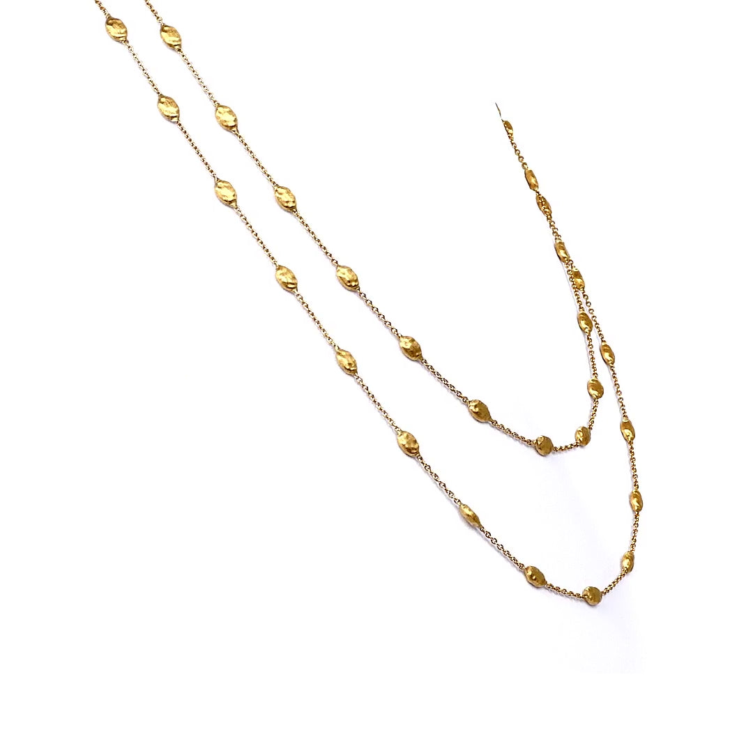 Marco Bicego Siviglia 18K Yellow Gold Station Necklace 41.5"