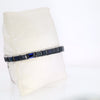 GIA Certified No Heat 25ctw Blue Sapphire Art Deco Platinum Line Bracelet