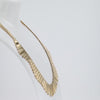 Bold Italian Gold Vintage 18k Fringed Cleopatra Bib Necklace
