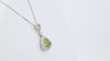 Vivid Green 2 Carat Tourmaline and Diamond 18k White Gold Drop Necklace