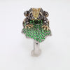 Tsavorite & Diamond 14k Gold Frog Vintage Cocktail Ring
