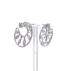 5 Carat Diamond White Gold Front Facing Scrolling Hoop Earrings