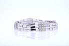 Retro 3 Strand 18k White Gold Pavé Diamond Bracelet