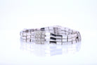 Retro 3 Strand 18k White Gold Pavé Diamond Bracelet