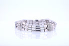 Retro 3 Strand 18k White Gold Pavé Diamond Bracelet