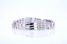 Retro 3 Strand 18k White Gold Pavé Diamond Bracelet