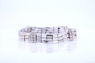 Retro 3 Strand 18k White Gold Pavé Diamond Bracelet