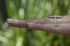 Sapphire and Diamond Edwardian Navette Ring