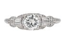 Shreve & Co. Art Deco Diamond 0.83 ctw Engagement Ring