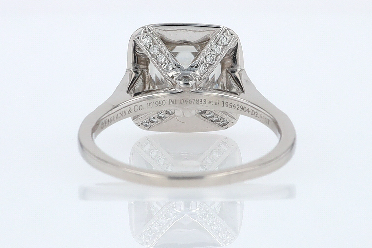 SOLD Tiffany & Co. 2.81 Carat Cushion Diamond Engagement Ring