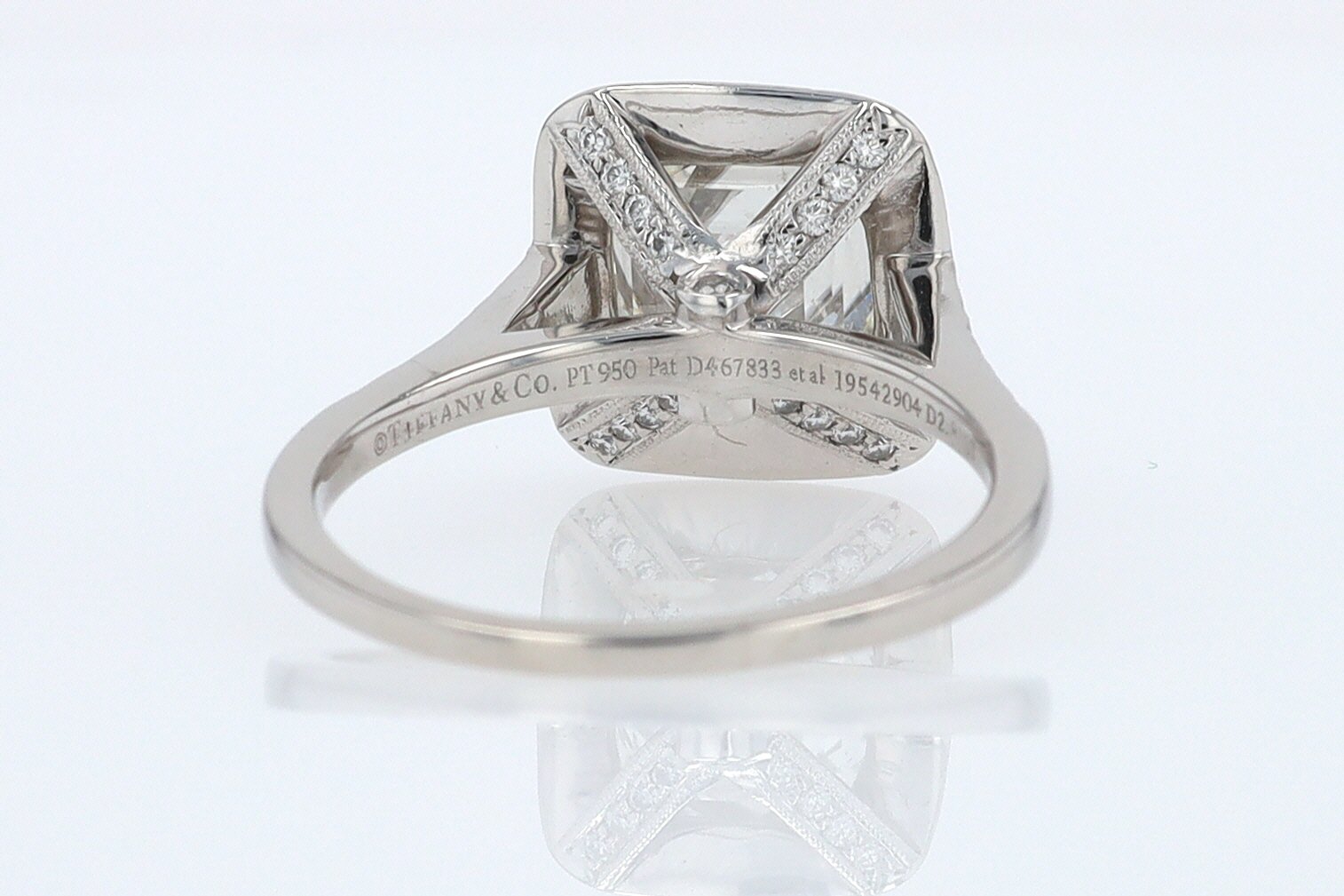 SOLD Tiffany & Co. 2.81 Carat Cushion Diamond Engagement Ring