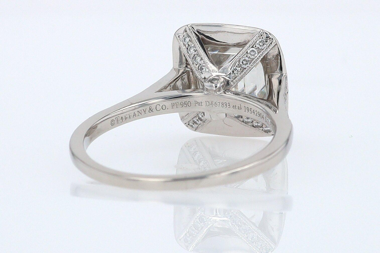 SOLD Tiffany & Co. 2.81 Carat Cushion Diamond Engagement Ring