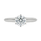 Tiffany & Co 3/4 Carat Round Diamond Platinum Solitaire Engagement Ring