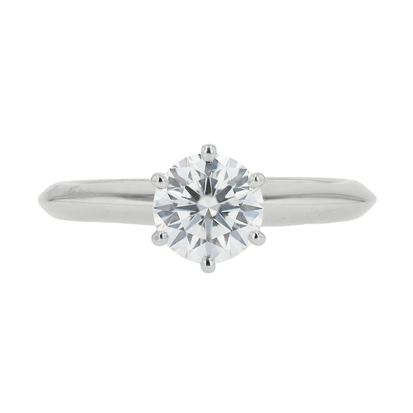 Tiffany & Co 3/4 Carat Round Diamond Platinum Solitaire Engagement Ring