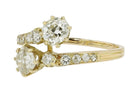 Twin Diamond Toi Et Moi Antique Engagement Ring