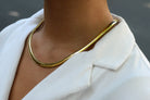 Vintage 14 Karat Yellow Gold Wide Omega Necklace