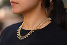 Vintage 14K Yellow Gold Cannetille Beaded Gala Necklace