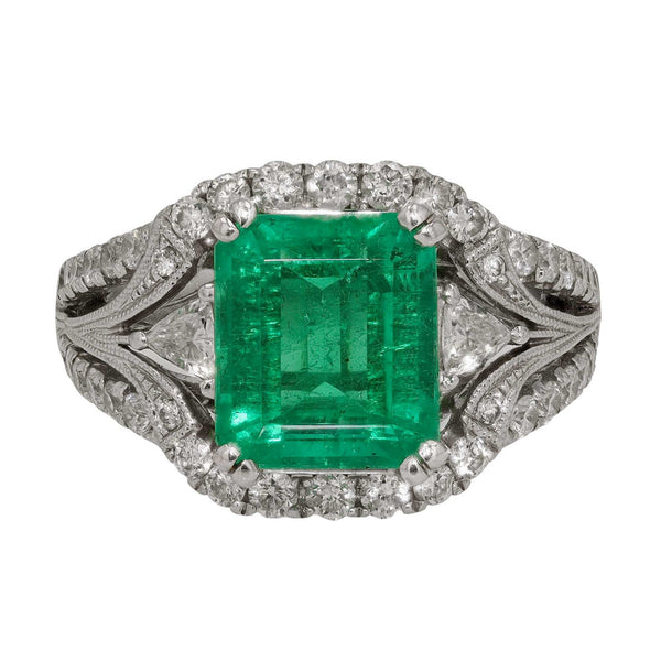 Vintage 2.75 Carat Emerald Cocktail Ring