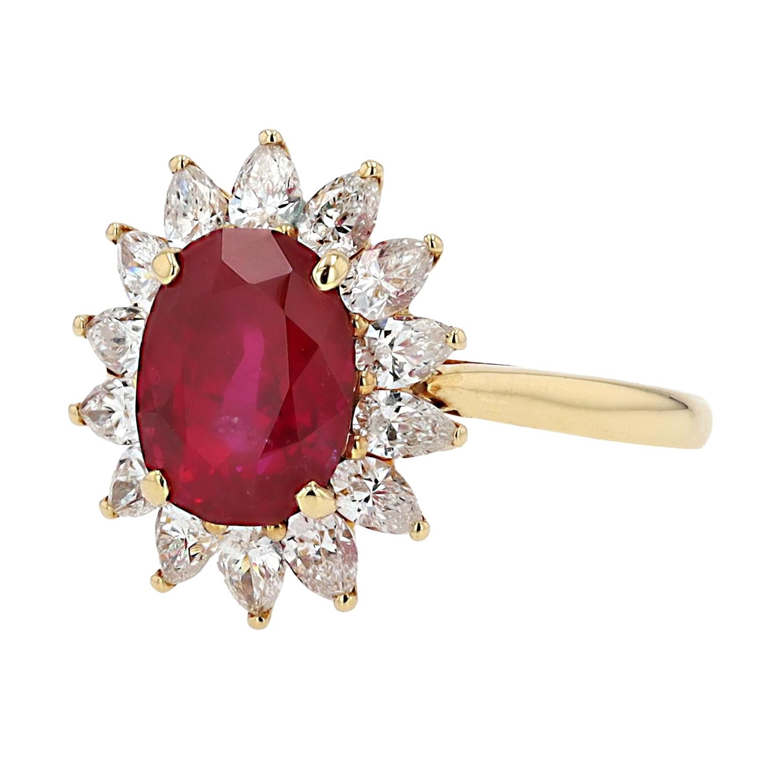 Vintage Tiffany & Co 3.20 Carat AGL Certified Burma Ruby Ring